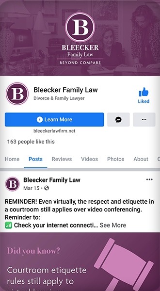 Bleecker Family Law Facebook Feed