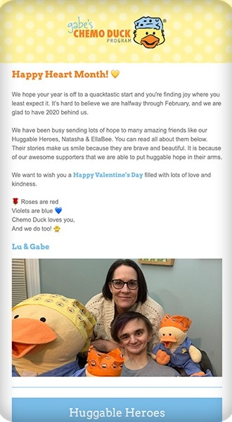 Gabe's Chemo Duck Newsletter