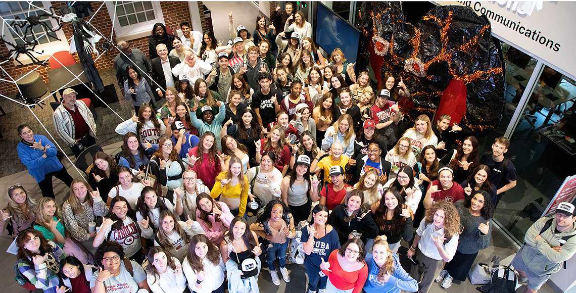CreateAthon 2025 group photo, including Team TRIO, USC College of Information and Communications students and mentors.