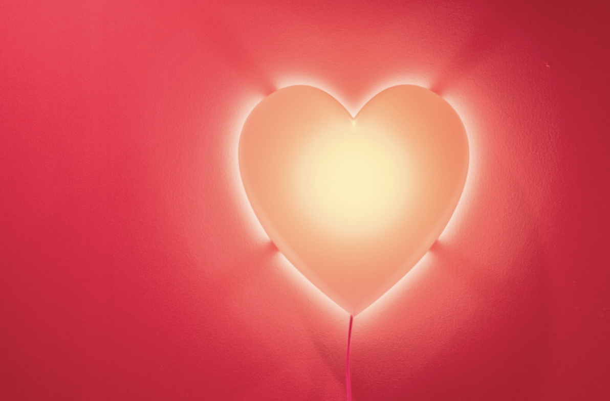 red neon heart