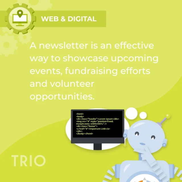 Is your nonprofit leveraging a newsletter to stay connected with supporters? If not, 2024 is the perfect time to start! 📬 A well-crafted newsletter can help keep your community informed, share success stories and provide a direct channel for engagement.

#Newsletter #VolunteerOpportunities #Community Engagement